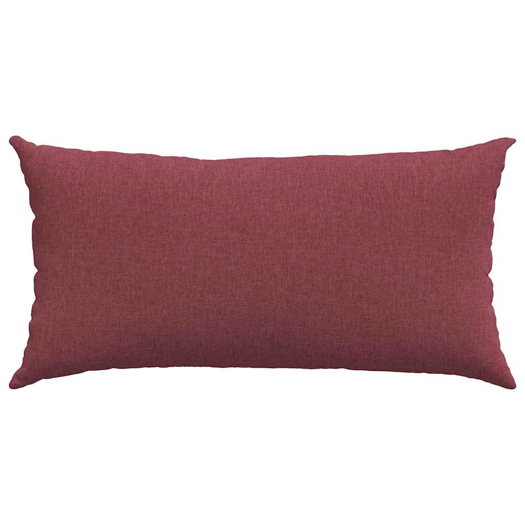 Sofakissen 2 pcs Weinrot 80 x 40 cm Stoff