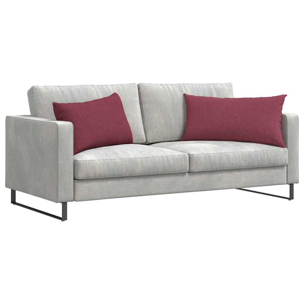 Sofakissen 2 pcs Weinrot 80 x 40 cm Stoff
