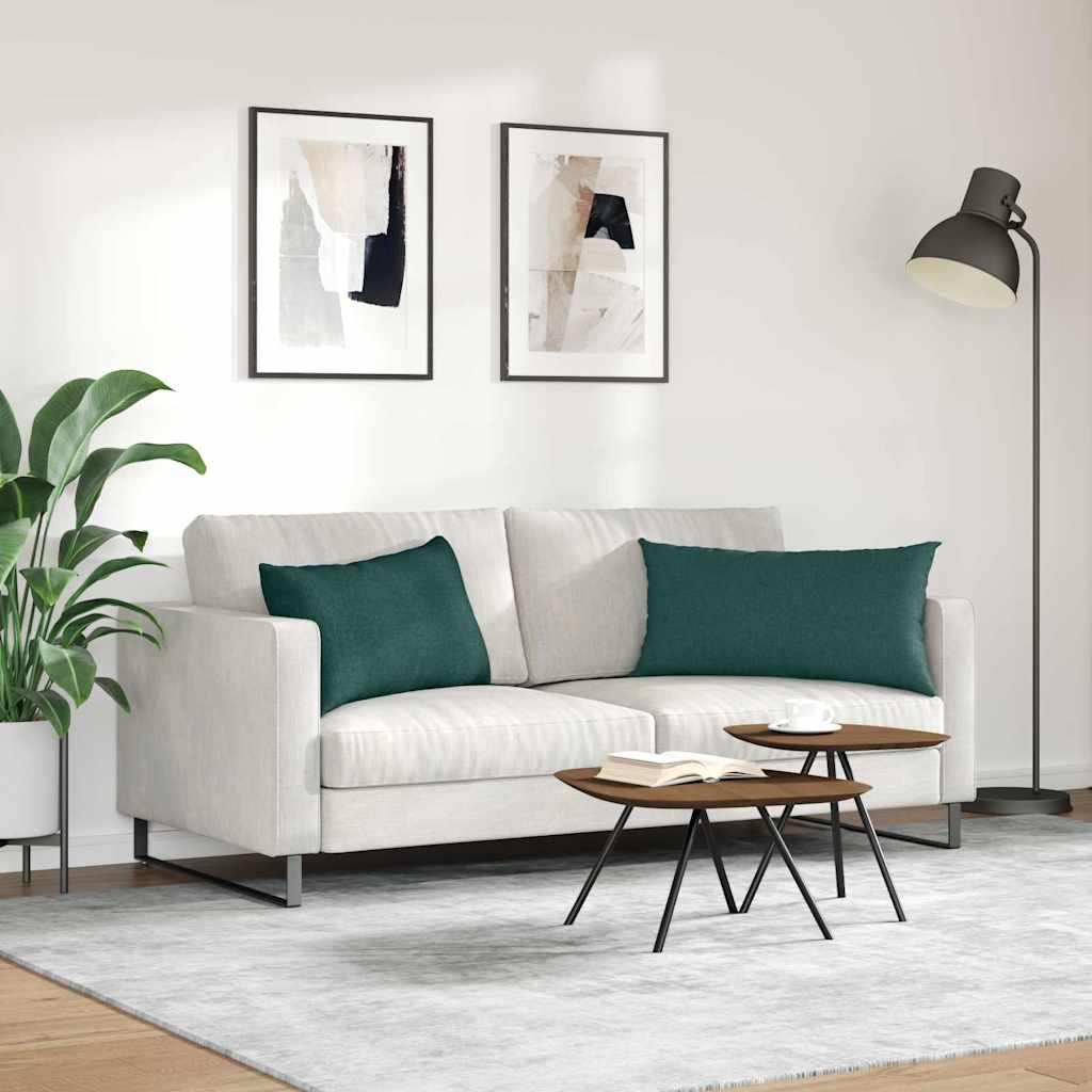 Sofakissen 2 pcs Dunkelgrün 80 x 40 cm Stoff