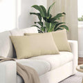 Sofakissen 2 pcs Creme 80 x 40 cm Stoff