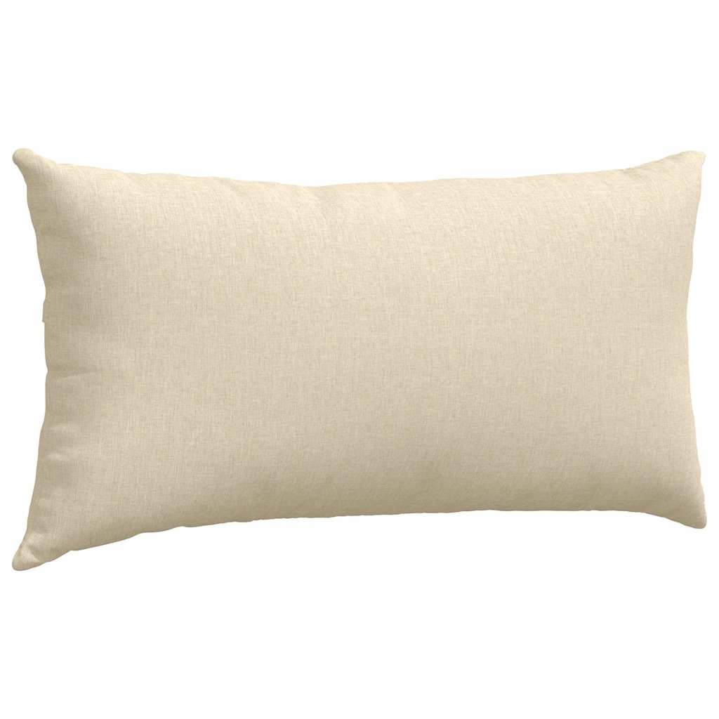 Sofakissen 2 pcs Creme 80 x 40 cm Stoff