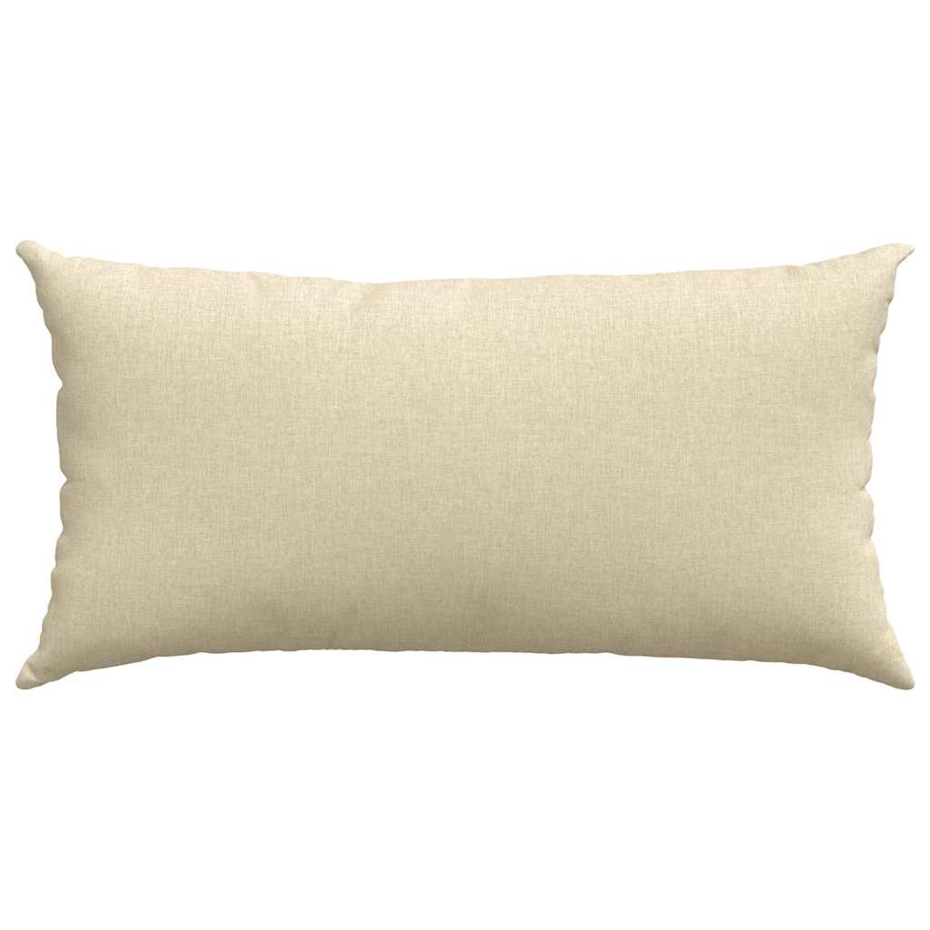 Sofakissen 2 pcs Creme 80 x 40 cm Stoff
