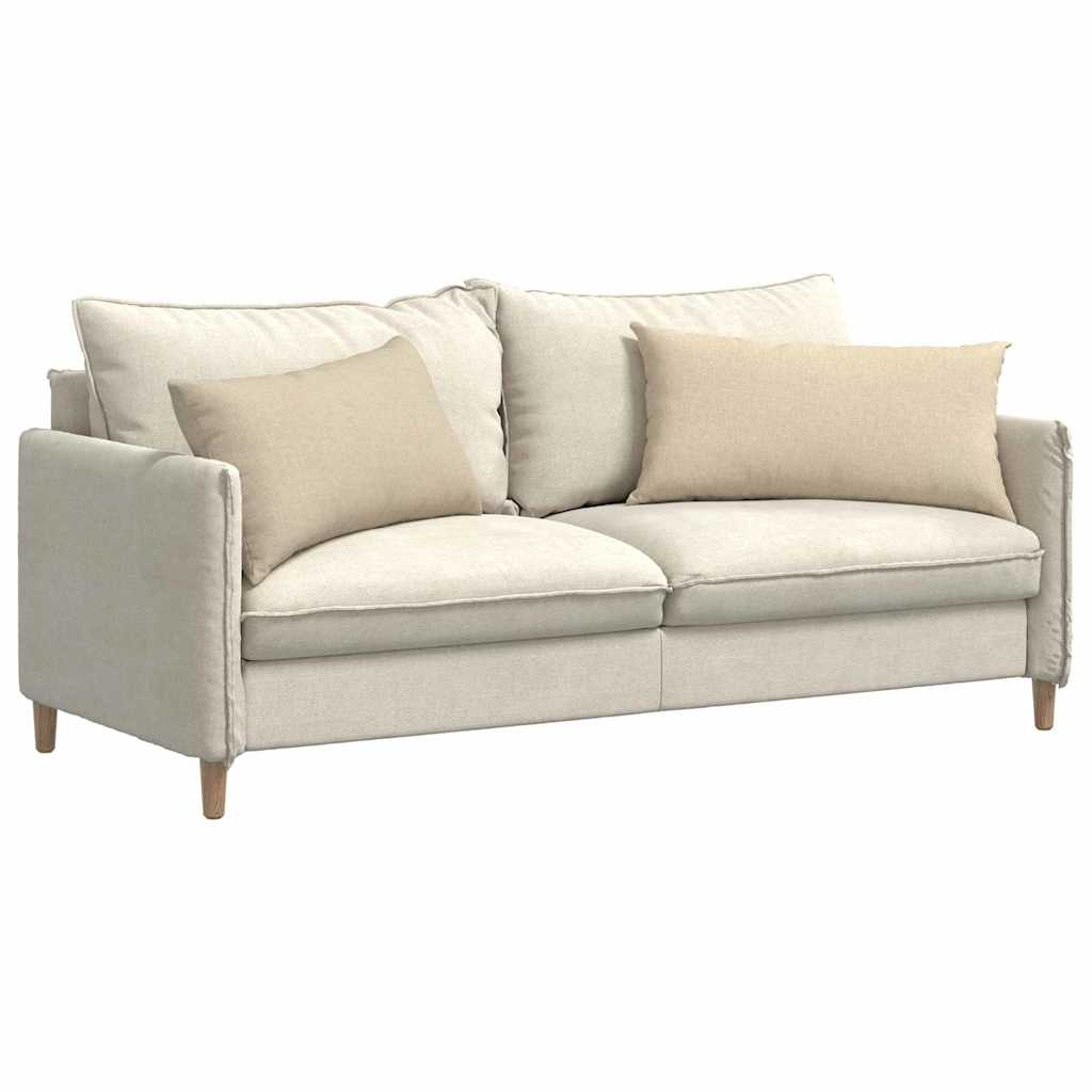 Sofakissen 2 pcs Creme 80 x 40 cm Stoff