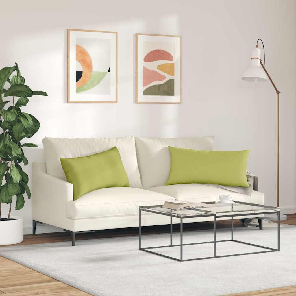Sofakissen 2 pcs Hellgrün 80 x 40 cm Stoff
