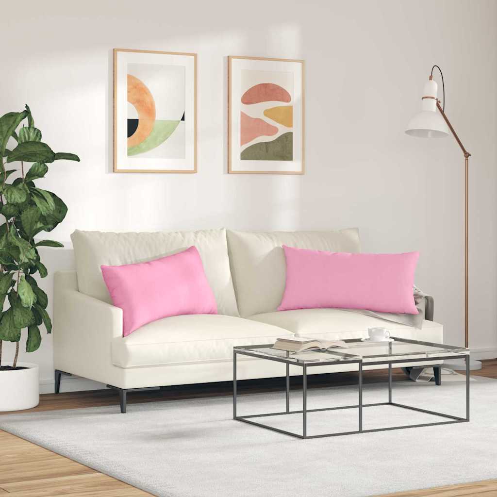 Sofakissen 2 pcs Rosa 80 x 40 cm Stoff