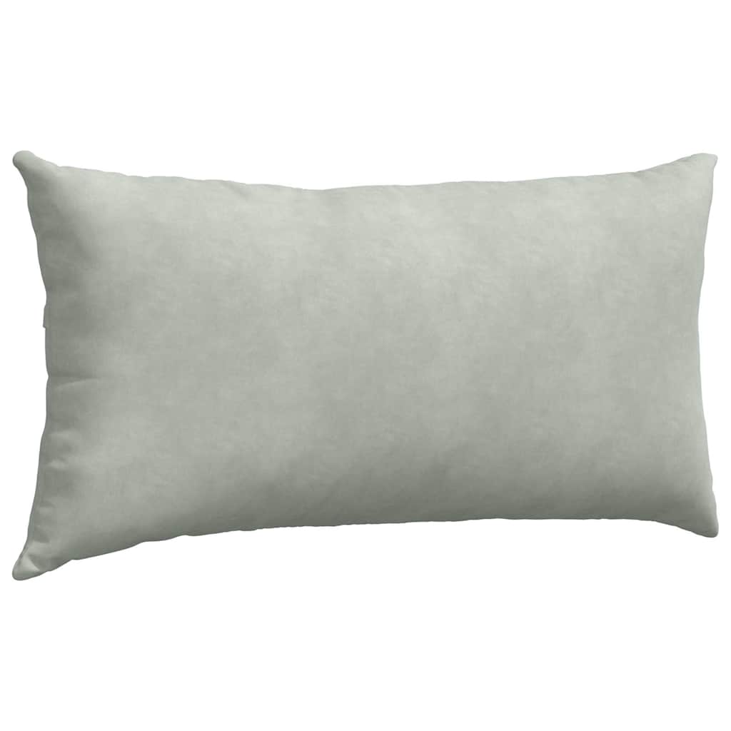 Sofakissen 2 Stück Hellgrau 80 x 40 cm Cordstoff