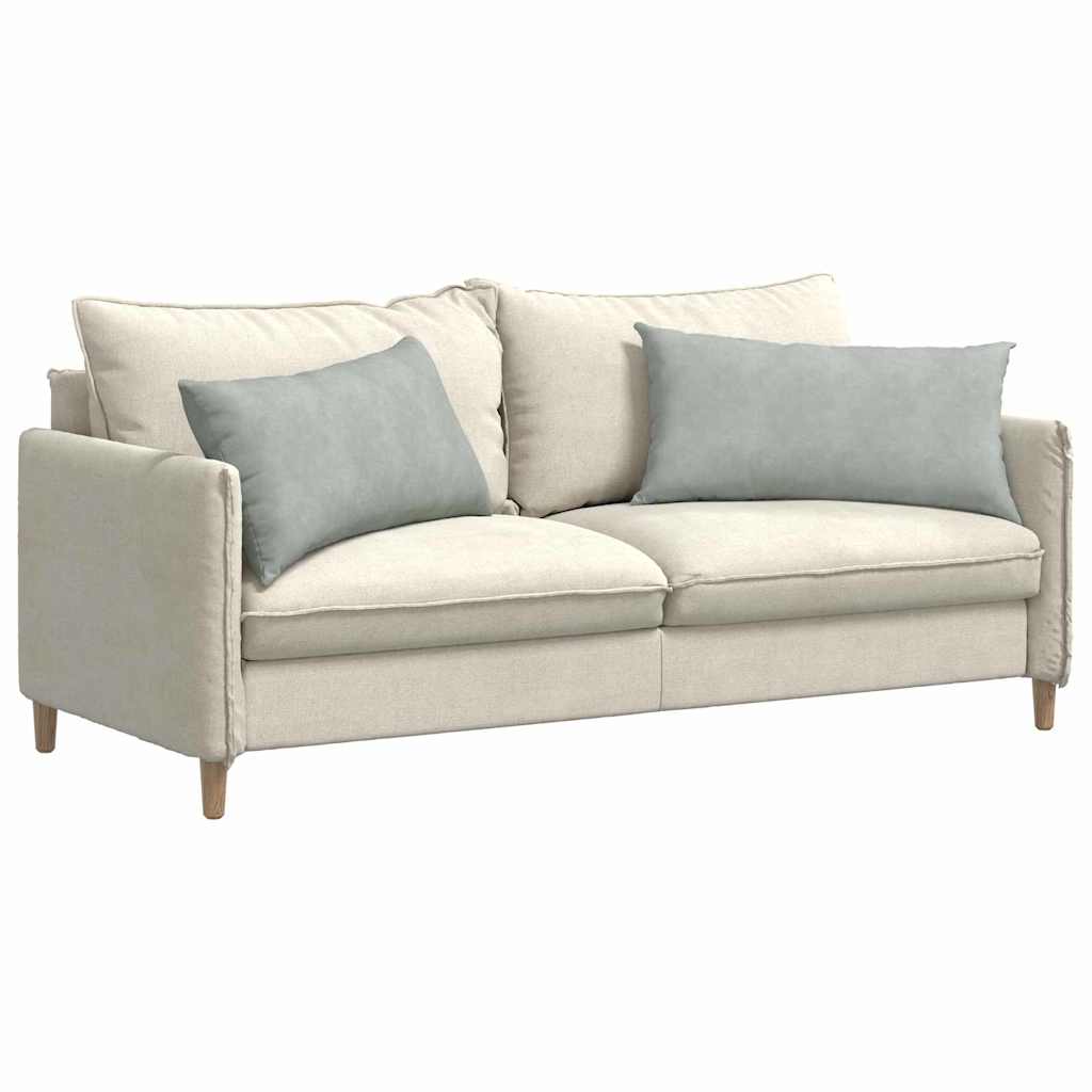 Sofakissen 2 Stück Hellgrau 80 x 40 cm Cordstoff