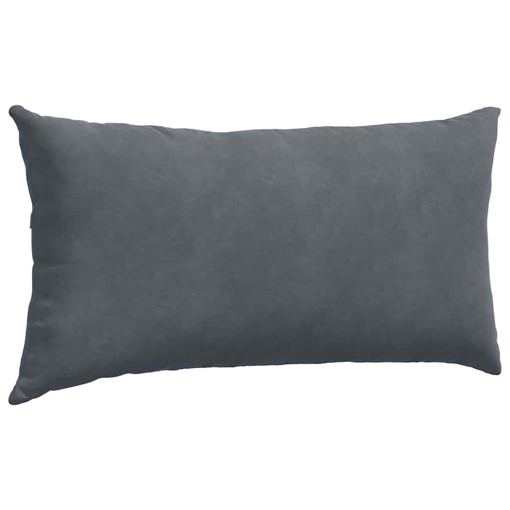 Sofakissen 2 Stück Dunkelgrau 80 x 40 cm Cordstoff
