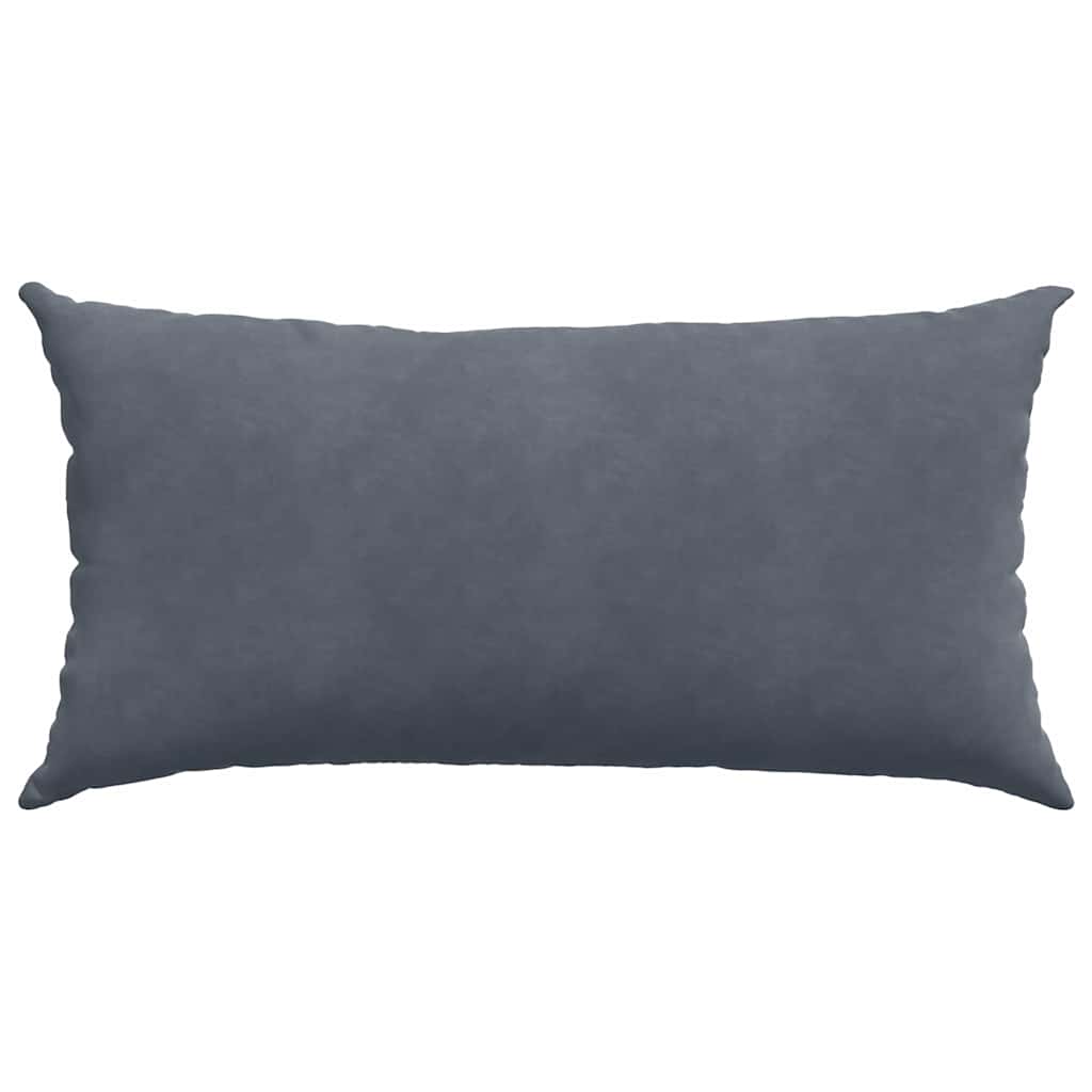 Sofakissen 2 Stück Dunkelgrau 80 x 40 cm Cordstoff