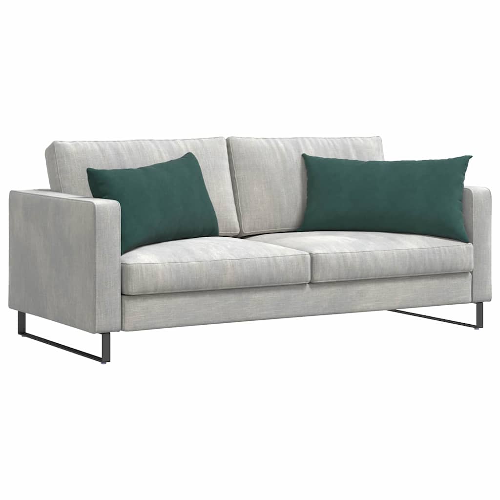 Sofakissen 2 Stück Dunkelgrün 80 x 40 cm Cordstoff