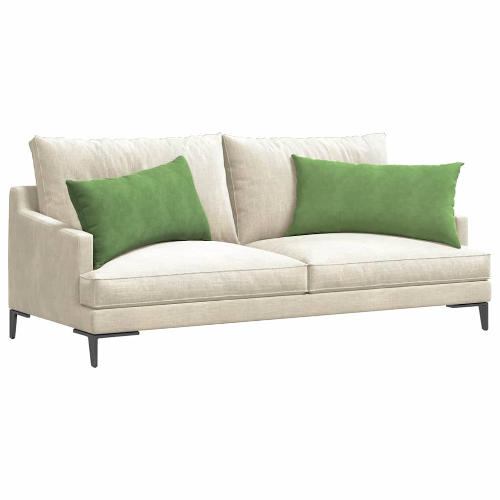 Sofakissen 2 Stück Hellgrün 80 x 40 cm Cordstoff