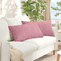 Sofakissen 2 Stück Rosa 80 x 40 cm Cordstoff