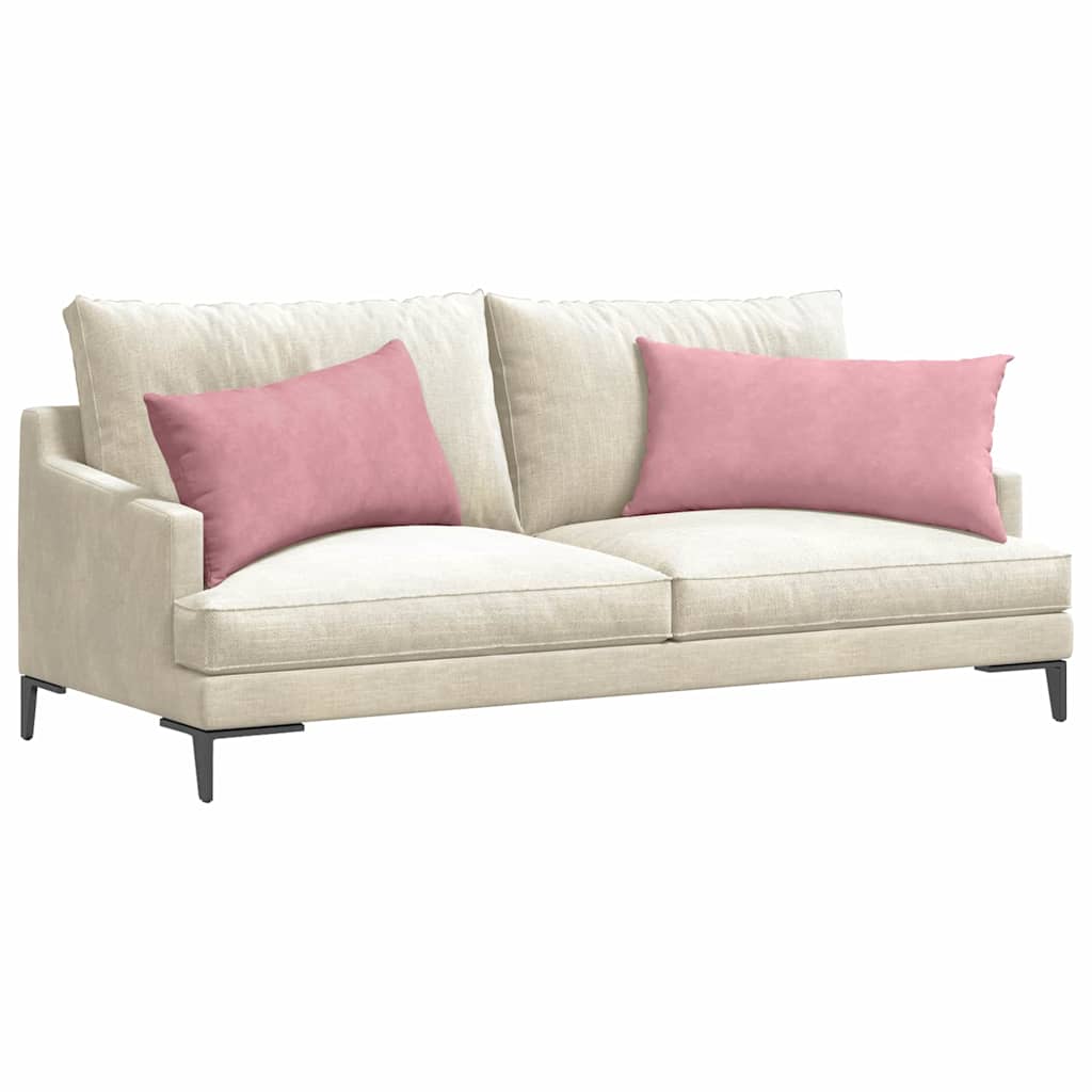 Sofakissen 2 Stück Rosa 80 x 40 cm Cordstoff