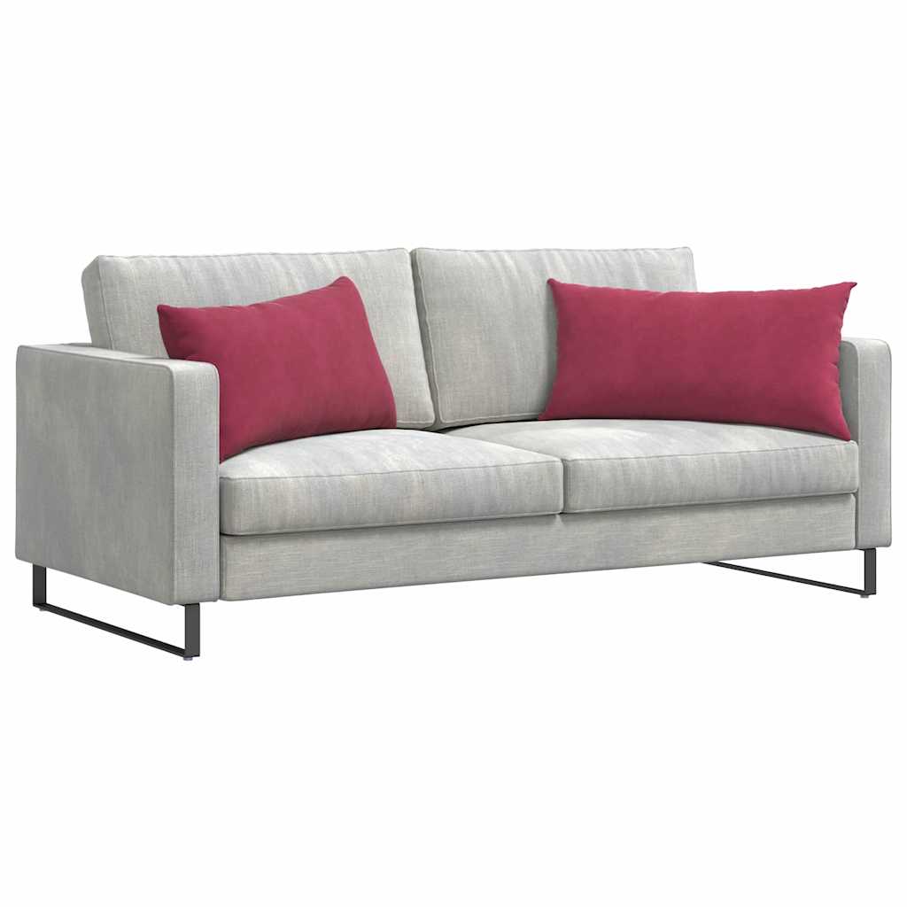 Sofakissen 2 Stück Weinrot 80 x 40 cm Cordstoff
