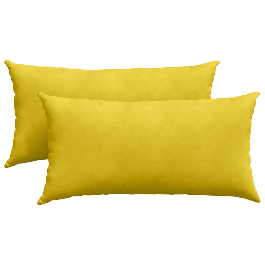 Sofakissen 2 Stück Gelb 80 x 40 cm Cordstoff