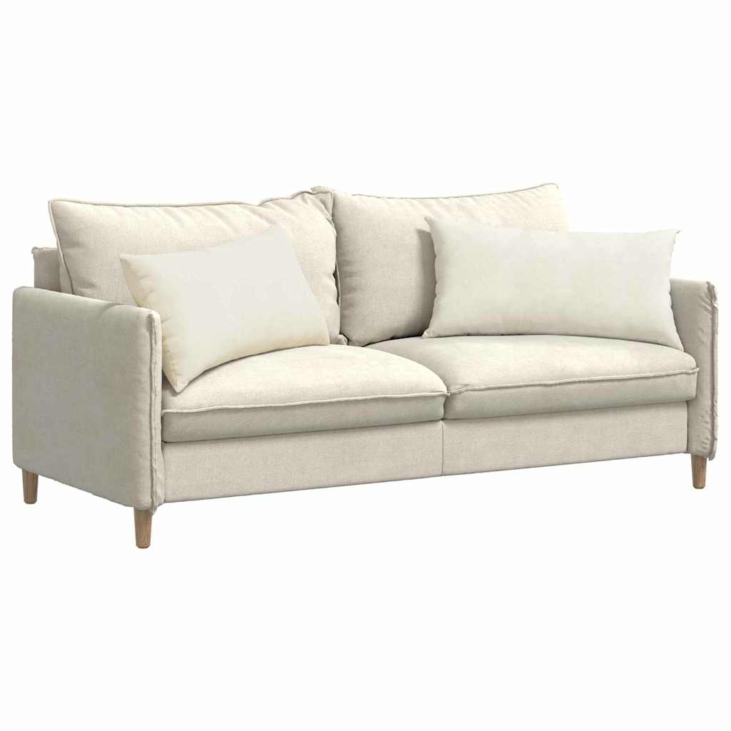 Sofakissen 2 Stück Creme 80 x 40 cm Cordstoff