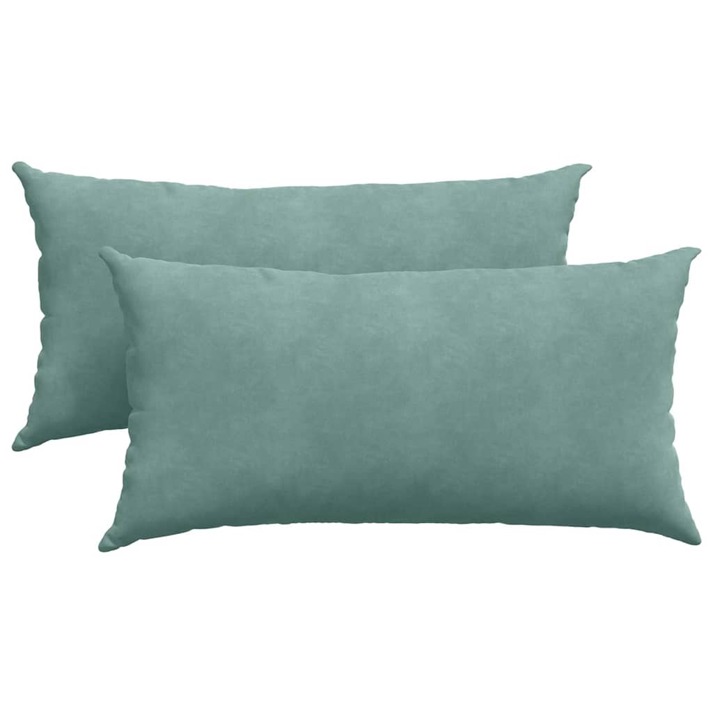 Sofakissen 2 Stück Meergrün 80 x 40 cm Cordstoff