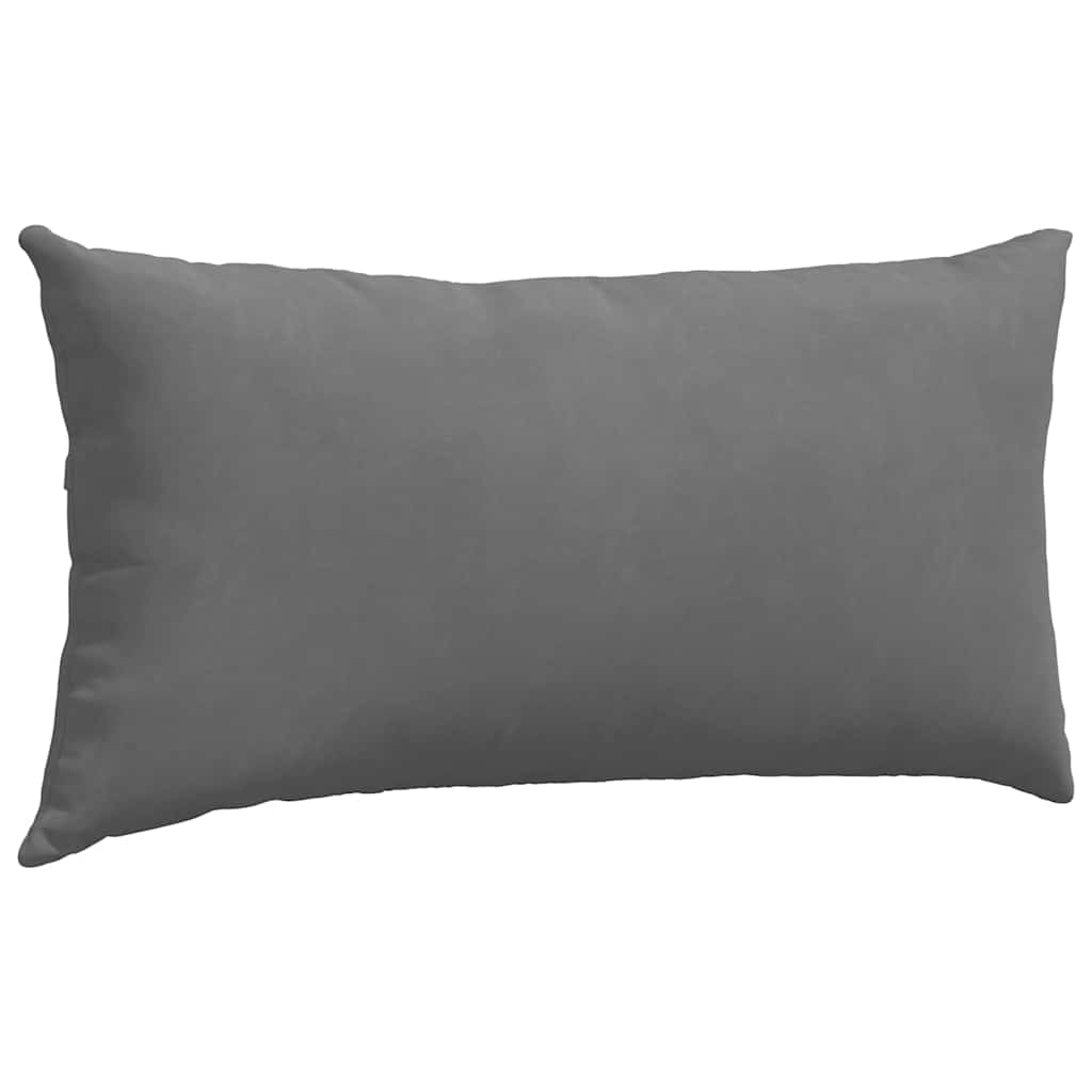 Sofakissen 2 Stück Dunkelgrau 80 x 40 cm Stoff