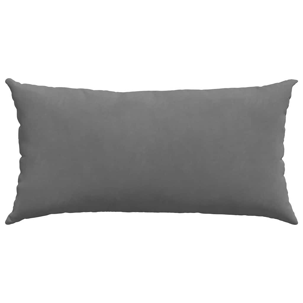 Sofakissen 2 Stück Dunkelgrau 80 x 40 cm Stoff