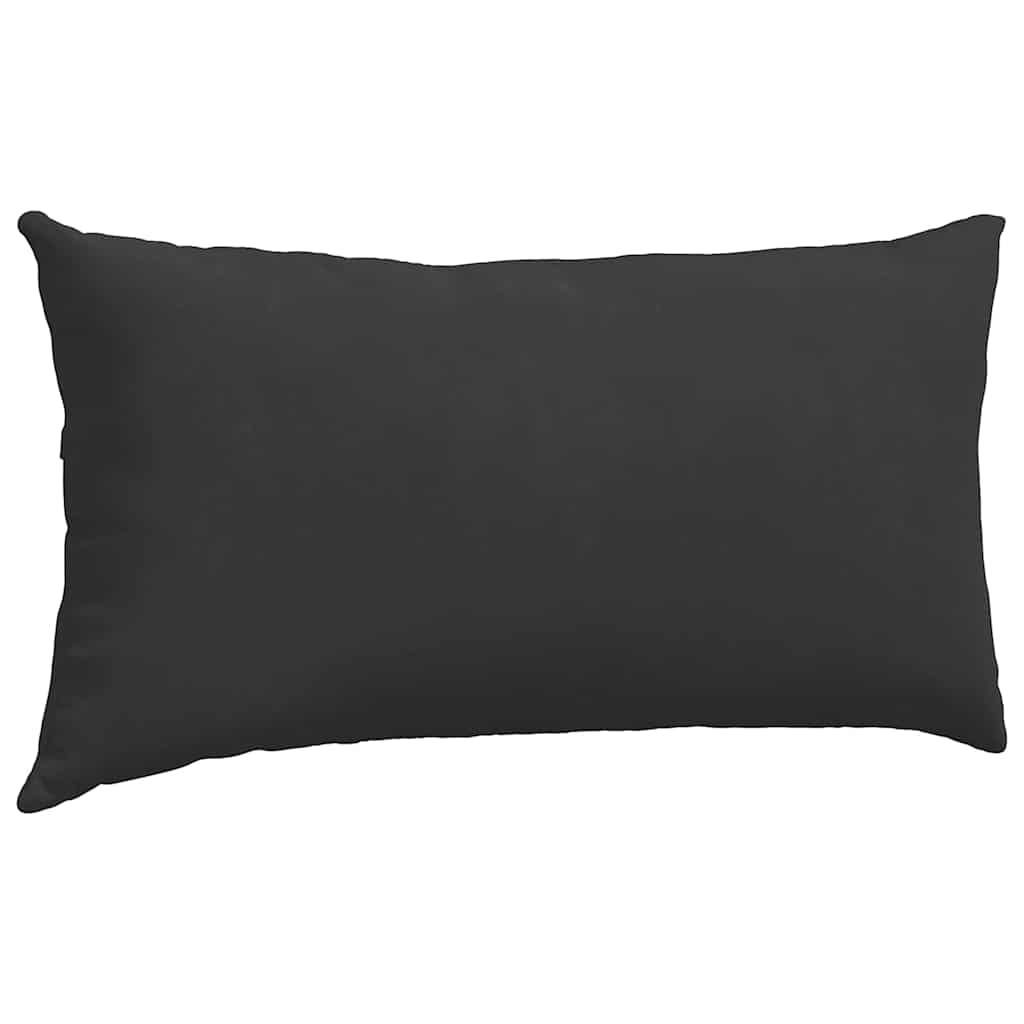 Sofakissen 2 Stück Schwarz 80 x 40 cm Stoff