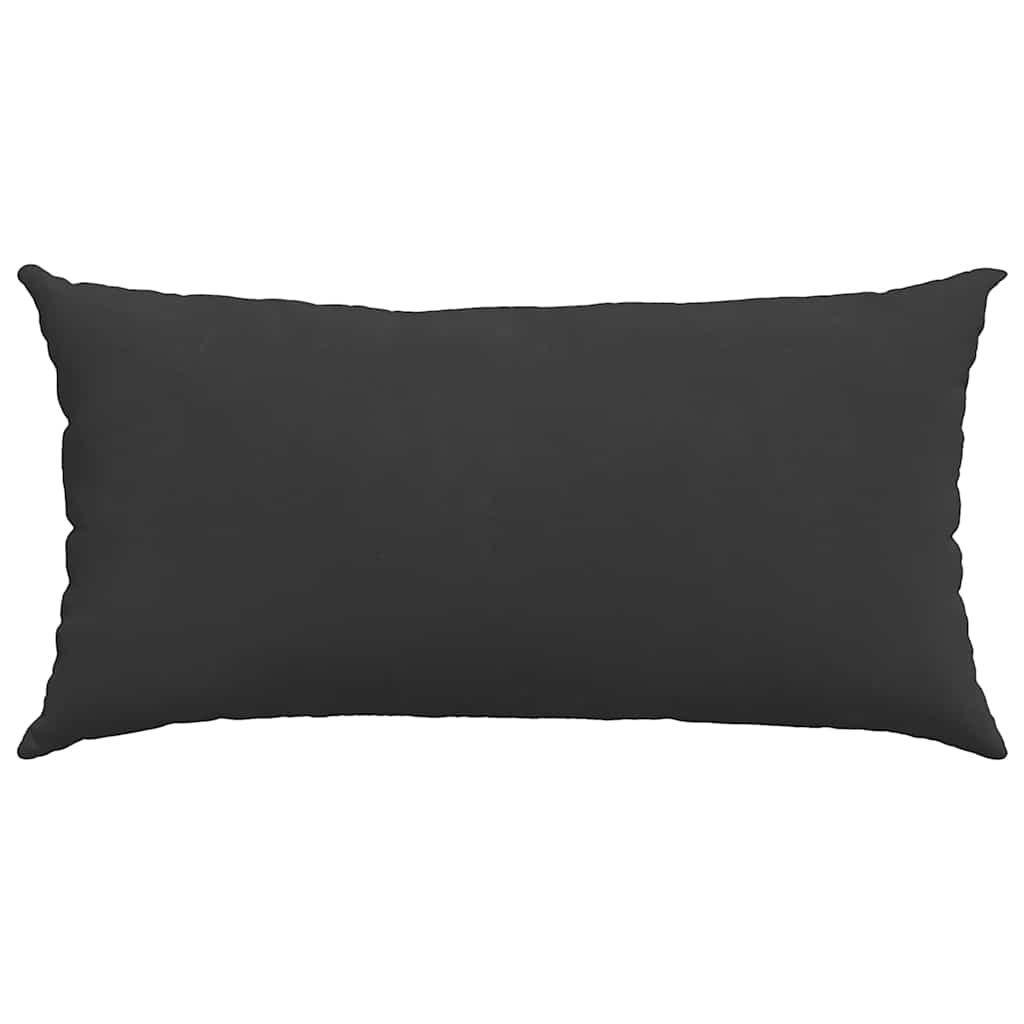Sofakissen 2 Stück Schwarz 80 x 40 cm Stoff