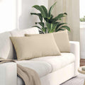 Sofakissen 2 Stück Creme 80 x 40 cm Stoff