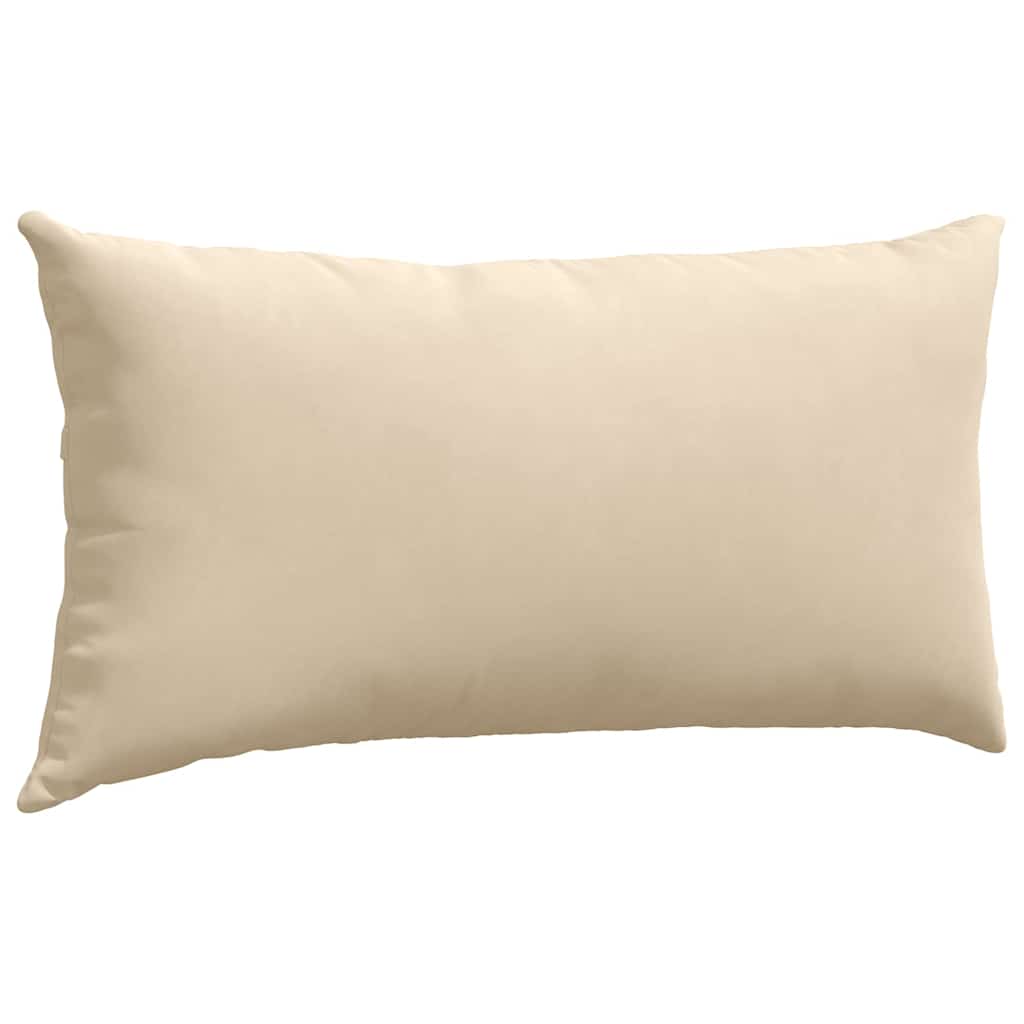 Sofakissen 2 Stück Creme 80 x 40 cm Stoff