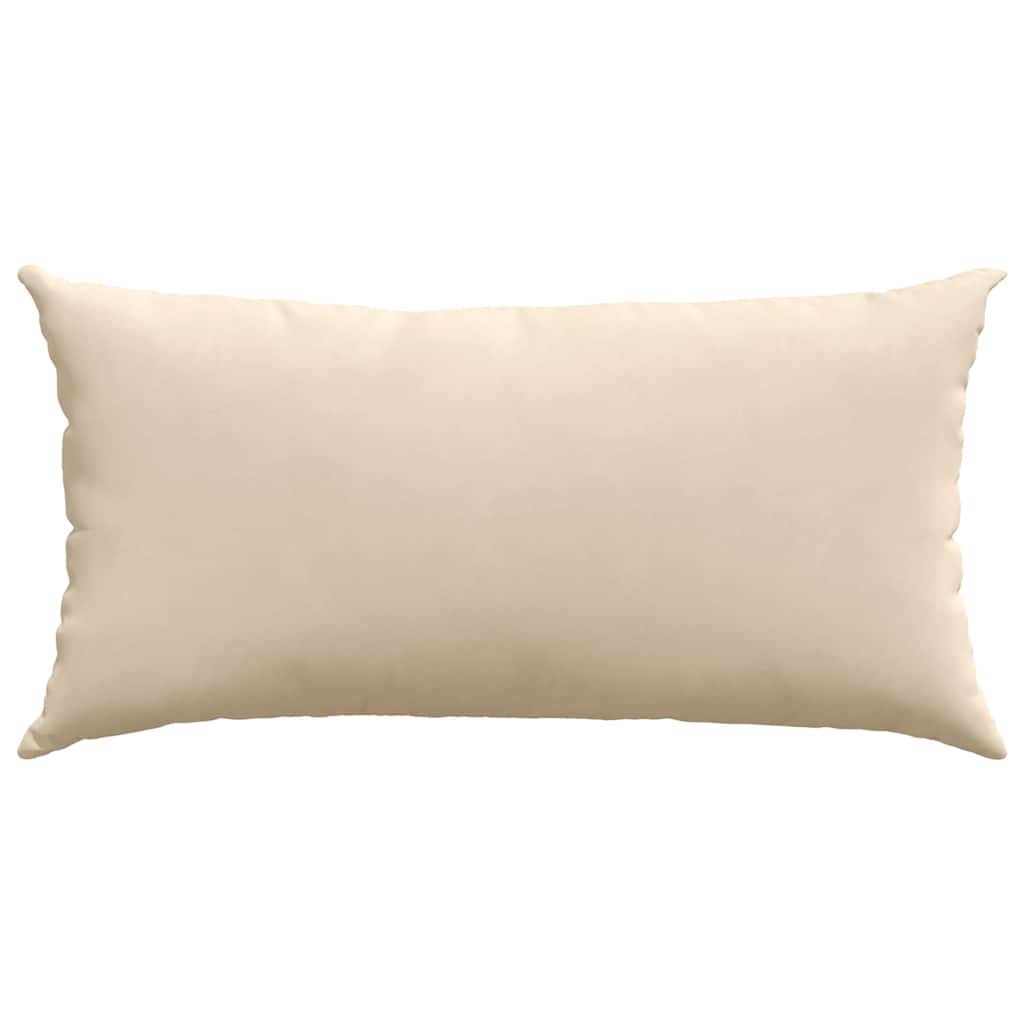 Sofakissen 2 Stück Creme 80 x 40 cm Stoff