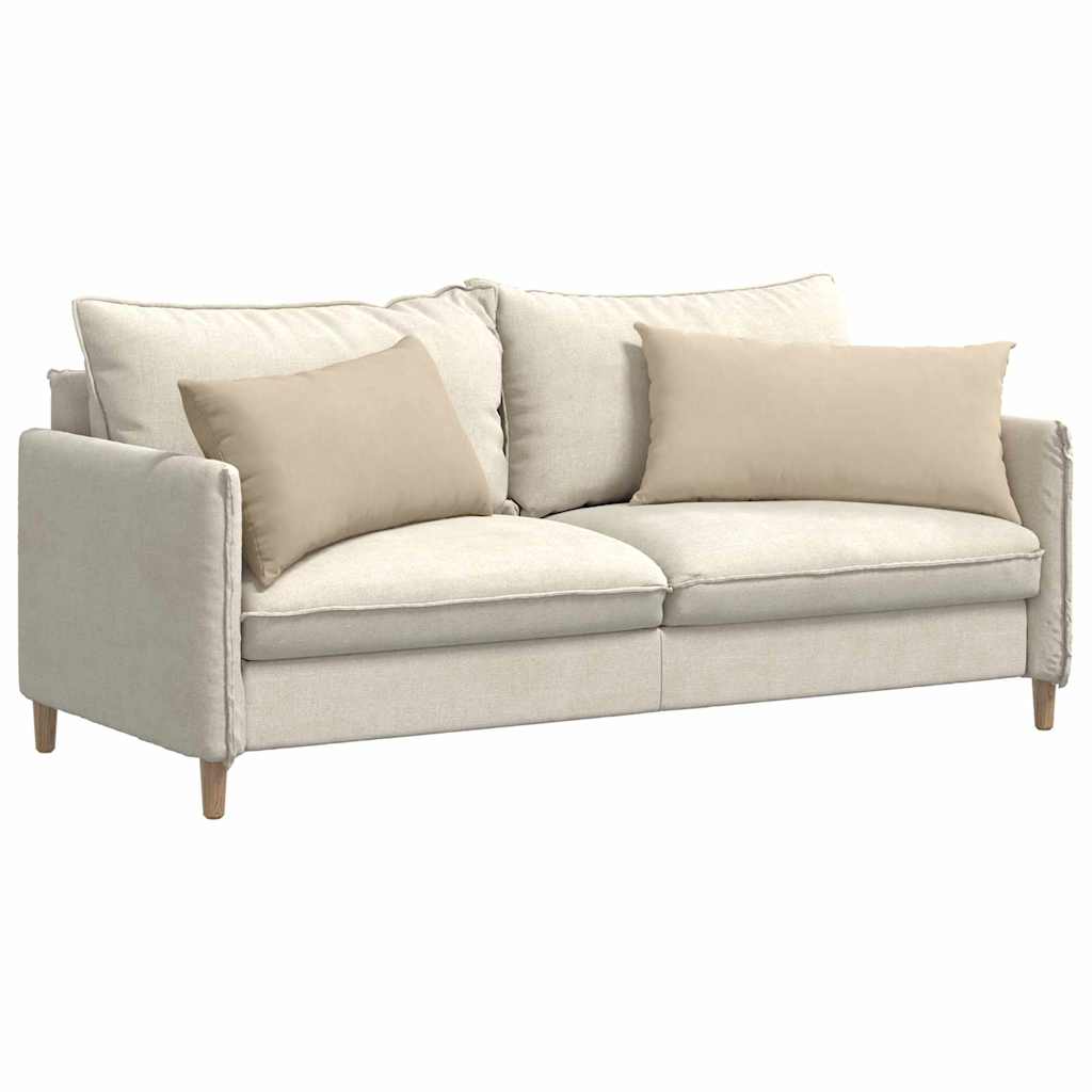 Sofakissen 2 Stück Creme 80 x 40 cm Stoff