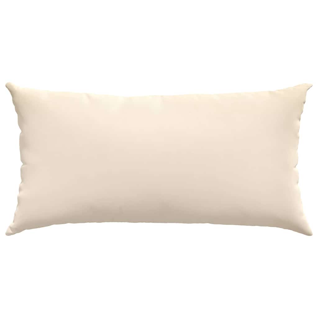 Sofakissen 2 Stück Beige 80 x 40 cm Stoff