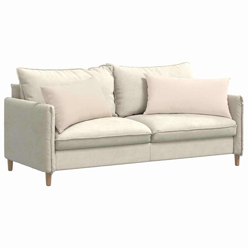 Sofakissen 2 Stück Beige 80 x 40 cm Stoff