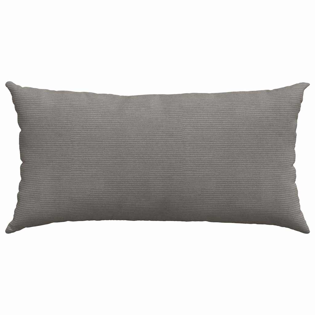 Sofakissen 2 Stück Hellgrau 80 x 40 cm Cordstoff