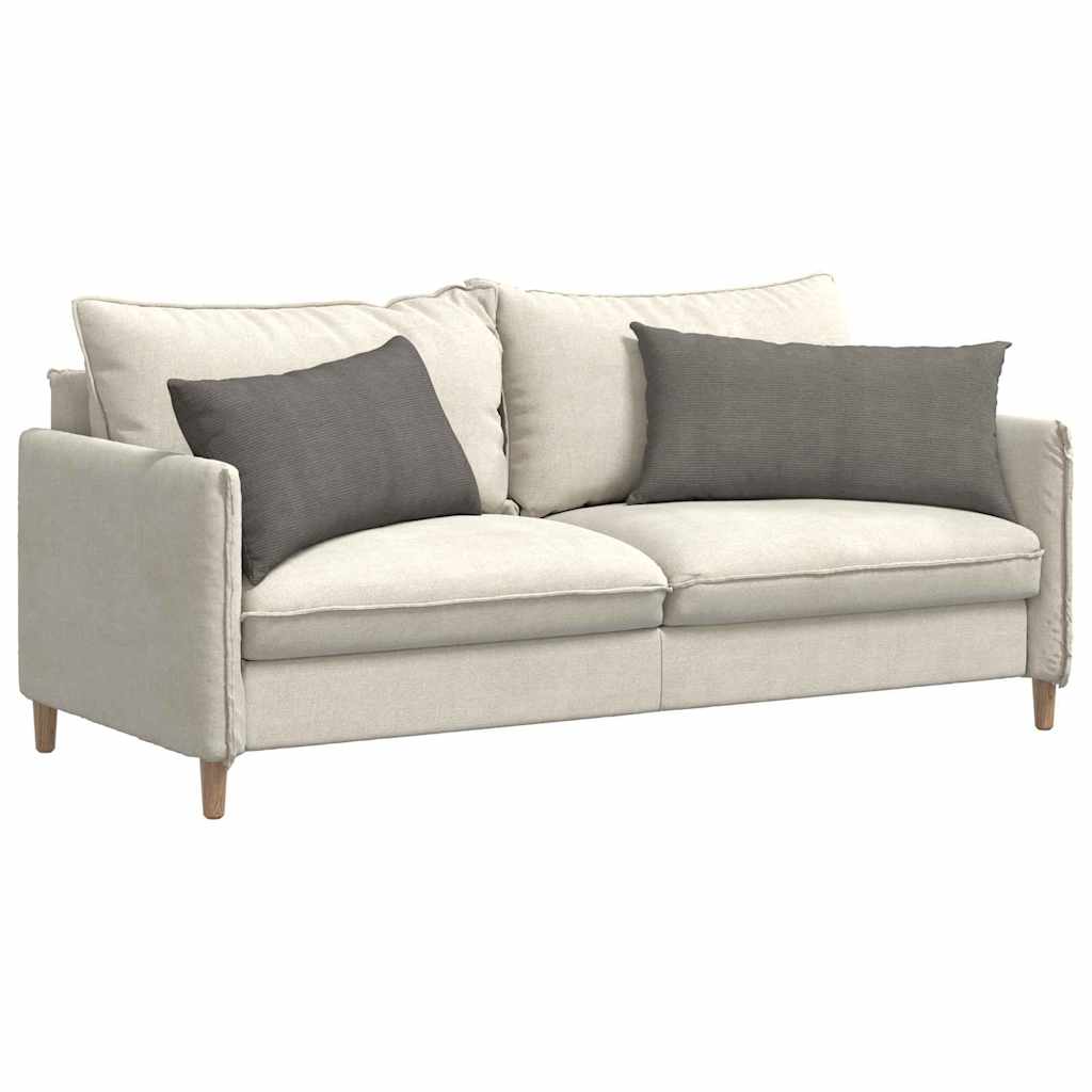 Sofakissen 2 Stück Hellgrau 80 x 40 cm Cordstoff