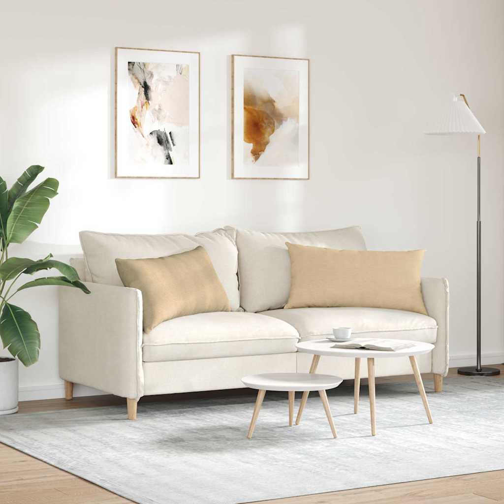 Sofakissen 2 Stück Grau-Grün 80 x 40 cm Cordstoff