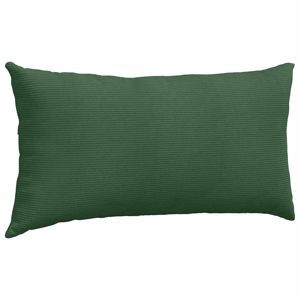 Sofakissen 2 Stück Dunkelgrün 80 x 40 cm Cordstoff