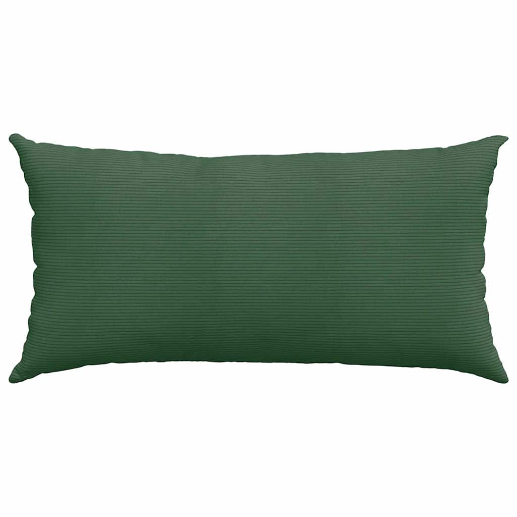 Sofakissen 2 Stück Dunkelgrün 80 x 40 cm Cordstoff