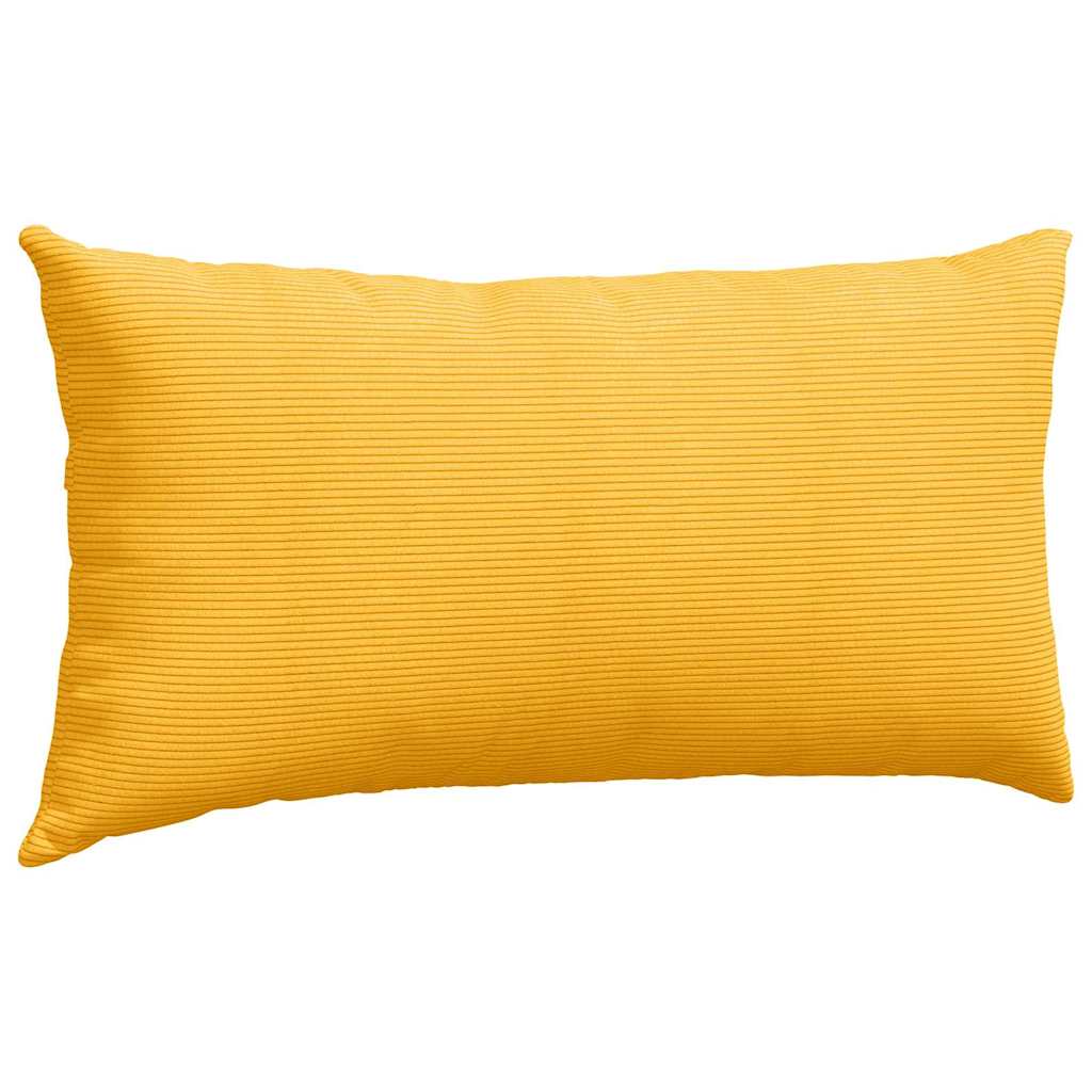 Sofakissen 2 Stück Helles Gelb 80 x 40 cm Cordstoff