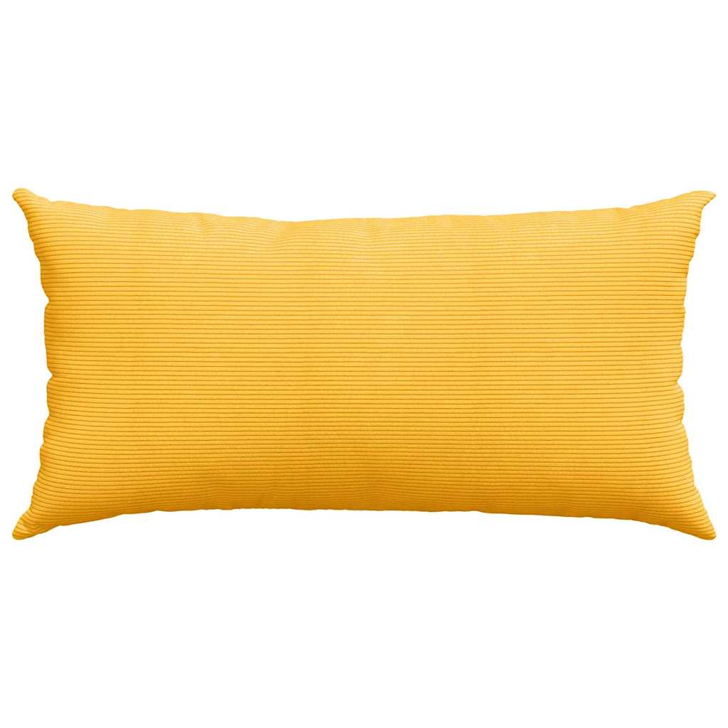 Sofakissen 2 Stück Helles Gelb 80 x 40 cm Cordstoff