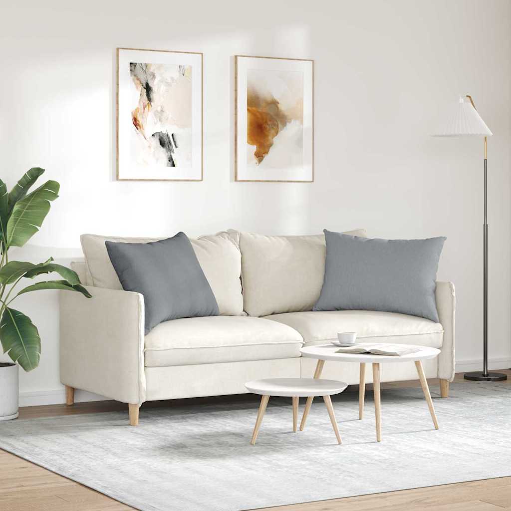 Sofakissen 2 pcs Hellgrau 70 x 50 cm Stoff