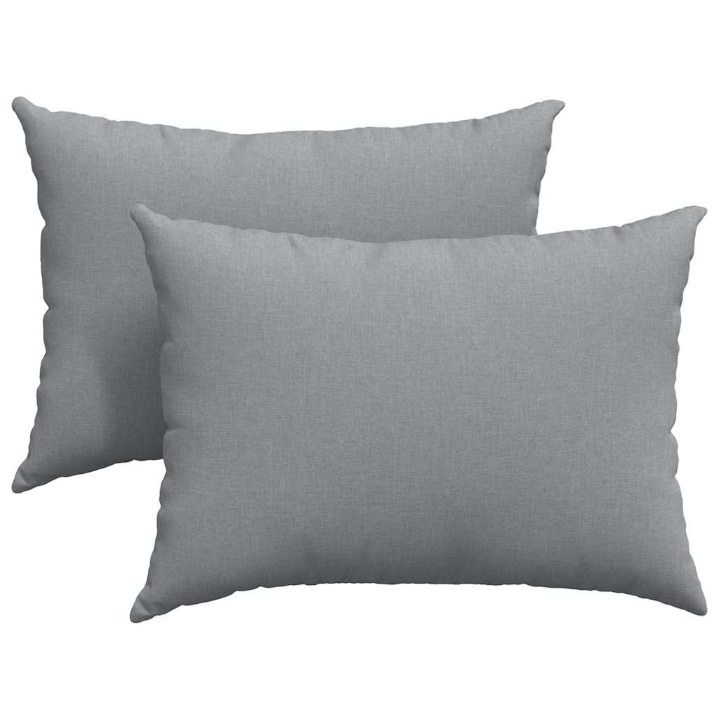 Sofakissen 2 pcs Hellgrau 70 x 50 cm Stoff