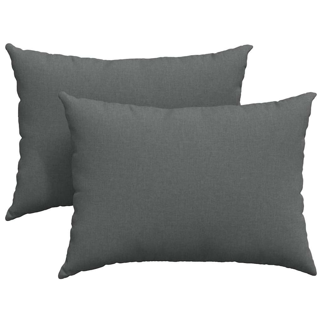Sofakissen 2 pcs Dunkelgrau 70 x 50 cm Stoff