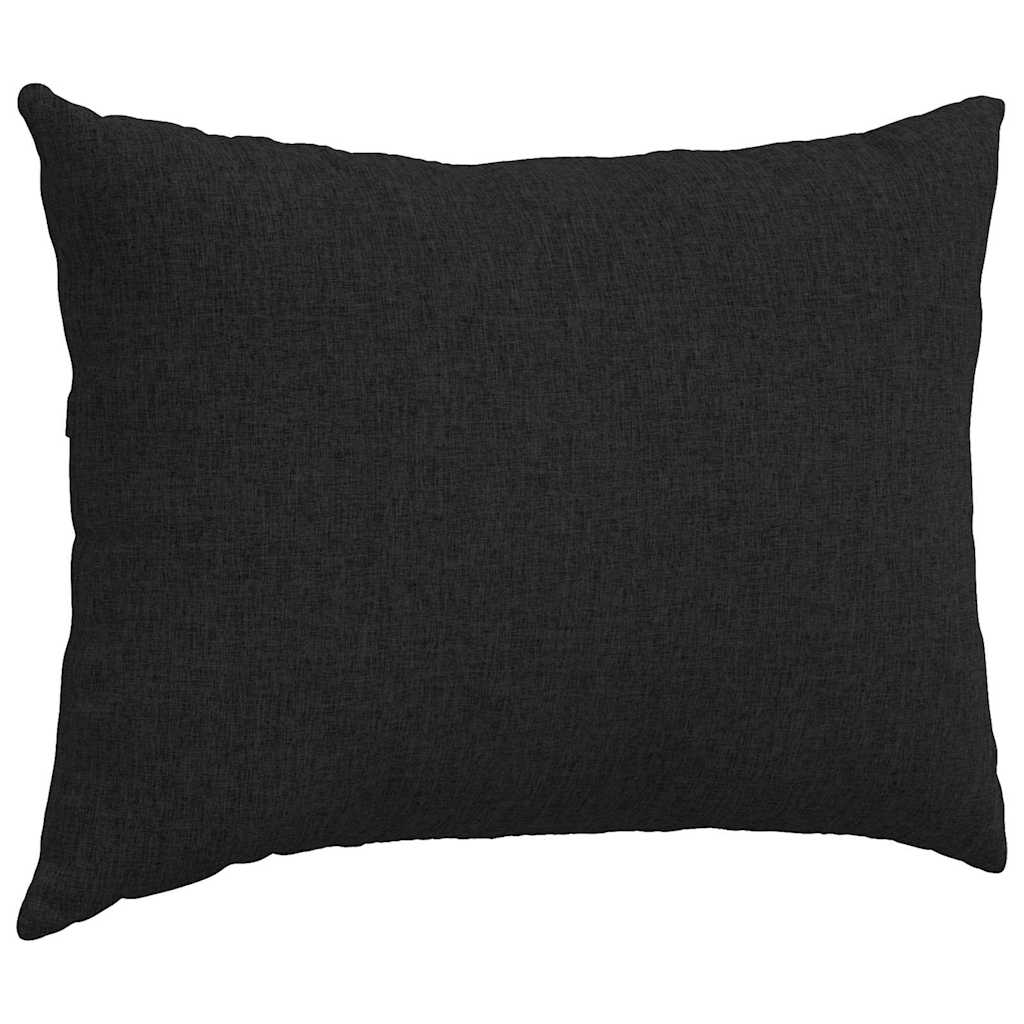 Sofakissen 2 pcs Schwarz 70 x 50 cm Stoff