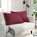 Sofakissen 2 pcs Weinrot 70 x 50 cm Stoff