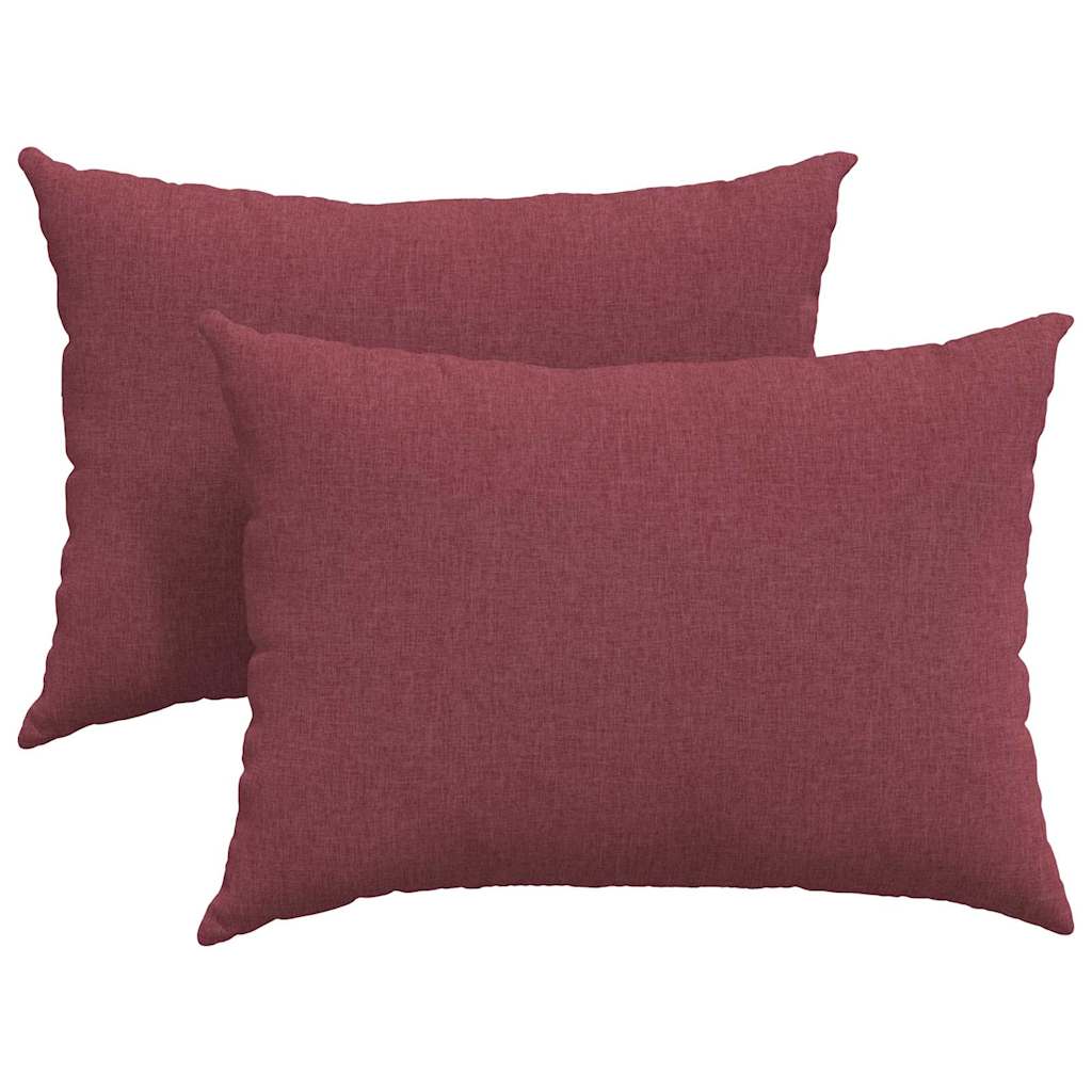 Sofakissen 2 pcs Weinrot 70 x 50 cm Stoff