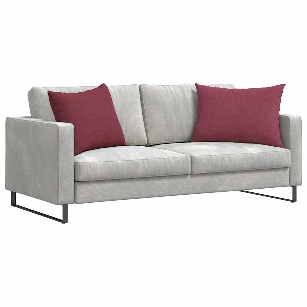 Sofakissen 2 pcs Weinrot 70 x 50 cm Stoff