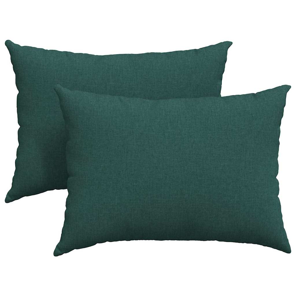 Sofakissen 2 pcs Dunkelgrün 70 x 50 cm Stoff