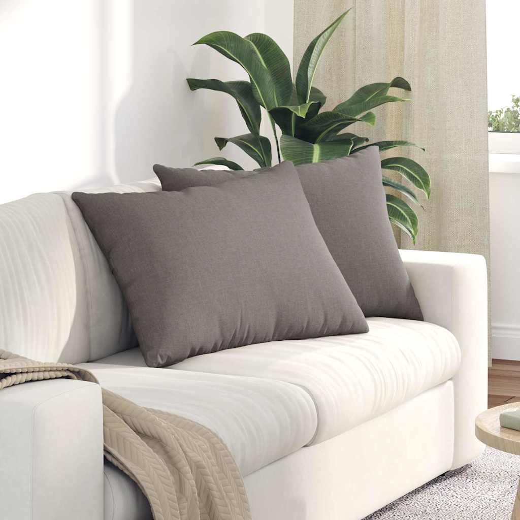 Sofakissen 2 pcs Taupe 70 x 50 cm Stoff