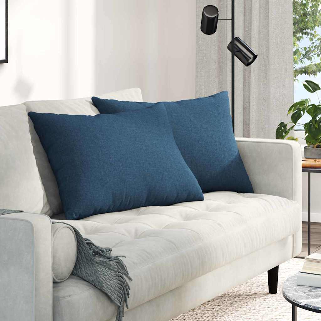 Sofakissen 2 pcs Blau 70 x 50 cm Stoff