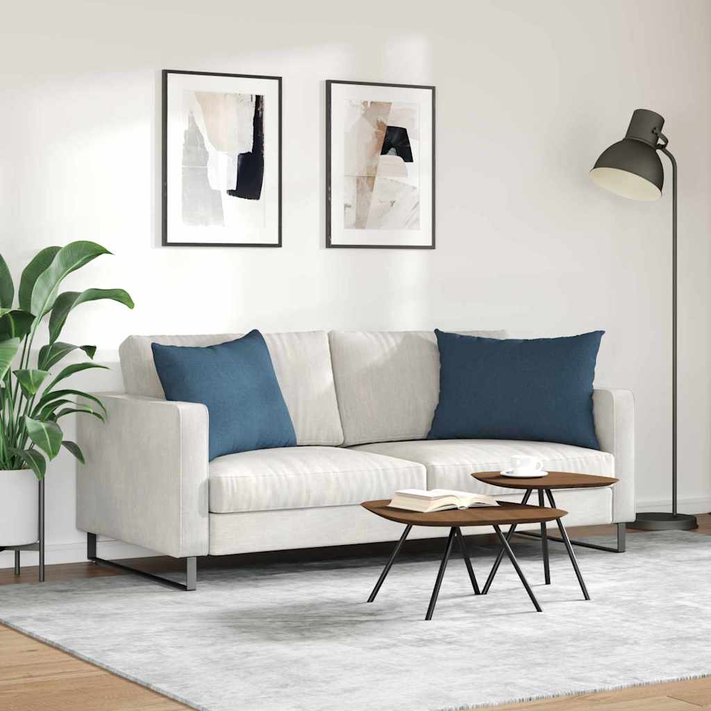 Sofakissen 2 pcs Blau 70 x 50 cm Stoff