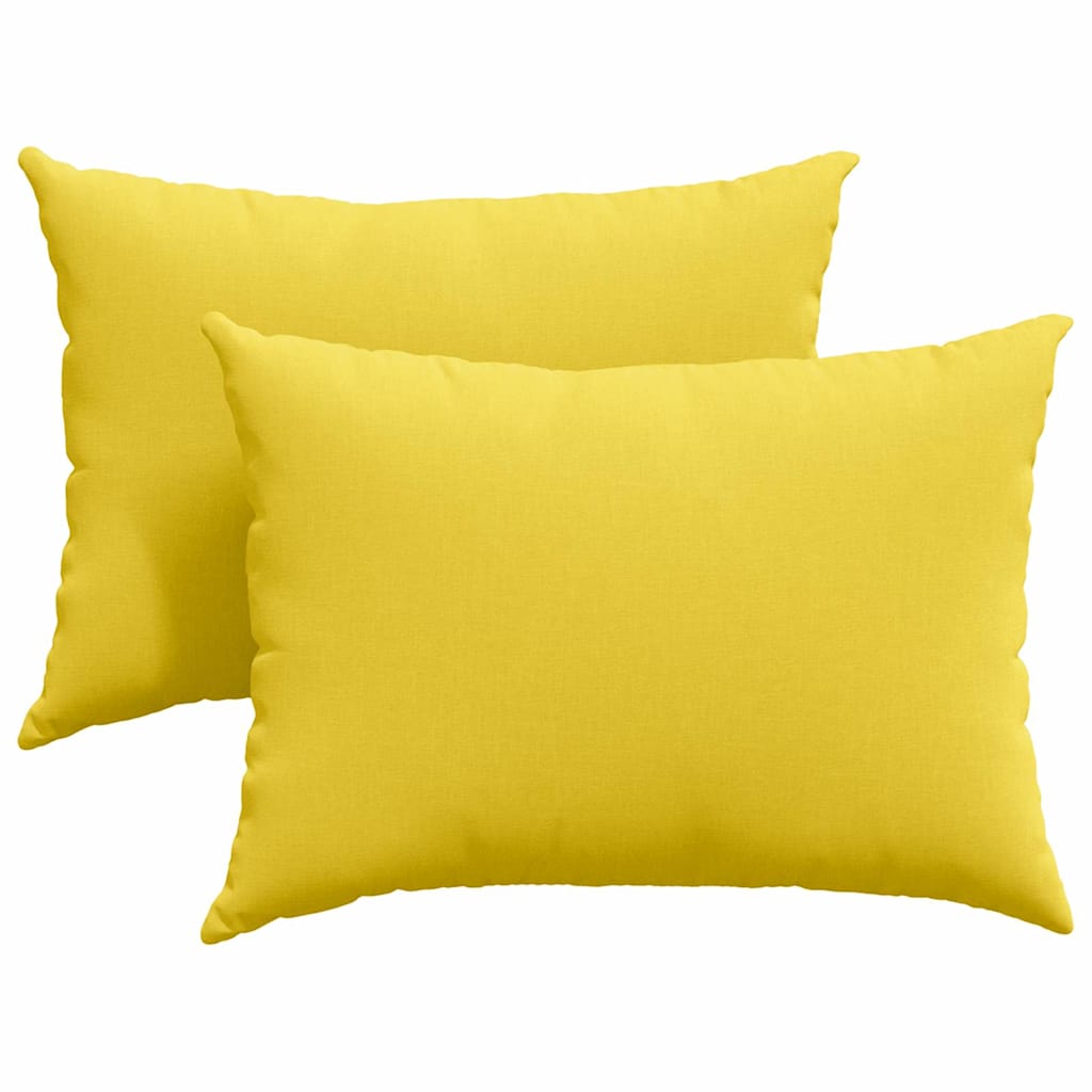Sofakissen 2 pcs Helles Gelb 70 x 50 cm Stoff